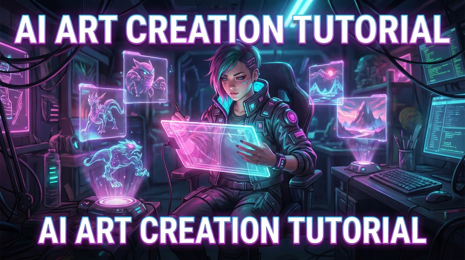 91网AI绘画视频教程：从零开始的霓虹视界 - www.t0hjt5.cn